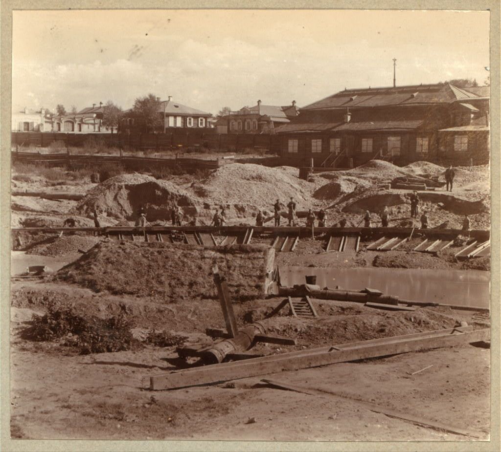 Старательские работы и постройки у Берёзовского прииска, 1910 год